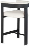 Romeo Counter Stool Set of 2 - Modern Vegan Leather Design for Stylish Kitchen or Bar Seating