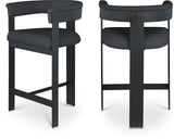 Romeo Counter Stool Set of 2 - Stylish Modern Design with Comfortable Curved Back for Your Space