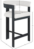 Romeo Counter Stool Set of 2 - Stylish Modern Design with Comfortable Curved Back for Your Space
