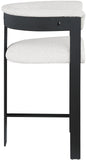 Romeo Counter Stool Set of 2 - Stylish Modern Design with Comfortable Curved Back for Your Space