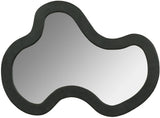 Oblique Mirror - Oversized Contemporary Artful Design with Solid Acacia Wood Frame for Your Wall