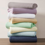 Lint-Free Solid Liquid Cotton Blanket, Blue