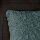 3 Piece Reversible Cottage Quilt Set, Balsam Green