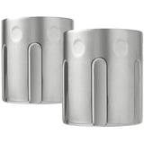 2 Metal Ice Cups & Bullet Chillers - 1.75in Bullet Chillers Set of 6