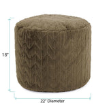 Tall Pouf Angora Natural