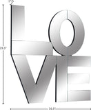 Love Glass Contemporary Mirror - Eye-Catching Design for Home Decor, Perfect for Adding Charm!