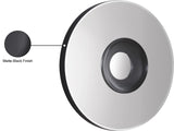 Galaxy Glass Round Mirror - Oversized 36" Modern Geometric Design in Matte Black for Contemporary Style