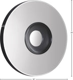 Galaxy Glass Round Mirror - Oversized 36" Modern Geometric Design in Matte Black for Contemporary Style