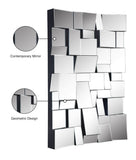 Action Glass Oversized Contemporary Mirror with Geometric Design – Elevate Any Space Instantly!