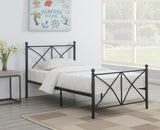 Hart Metal Full Open Frame Bed Matte Black