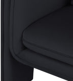Sloan Elegant Velvet Accent Chair with Comfortable Curved Arms and Stylish Matching Pillow for Relaxation
