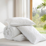 Bohemian Geometric Comforter Mini Set, White