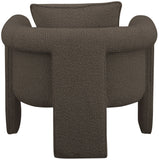 Stylus Boucle Accent Chair - Modern Comfort with Plump Cushions and Stylish Curved Arms for Any Room