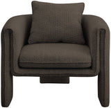 Stylus Boucle Accent Chair - Modern Comfort with Plump Cushions and Stylish Curved Arms for Any Room