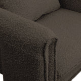 Stylus Boucle Accent Chair - Modern Comfort with Plump Cushions and Stylish Curved Arms for Any Room