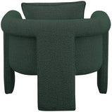 Stylus Boucle Accent Chair - Modern Comfort with Plump Cushions and Stylish Curved Arms for Any Room
