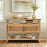 2 Door Storage Console Table, Honey*