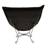 Scroll Puff Chair Angora Ebony