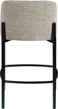 Burton Stool Set of 2 - Stylish Chenille Fabric Bar Seating with Durable Metal Frame for Modern Homes