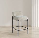 Burton Stool Set of 2 - Stylish Chenille Fabric Bar Seating with Durable Metal Frame for Modern Homes