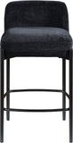 Burton Stool Set of 2 - Stylish Chenille Fabric Bar Seating with Durable Metal Frame for Modern Homes