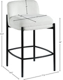 Burton Stool Set of 2 - Stylish Chenille Fabric Bar Seating with Durable Metal Frame for Modern Homes