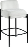 Burton Stool Set of 2 - Stylish Chenille Fabric Bar Seating with Durable Metal Frame for Modern Homes