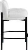 Burton Stool Set of 2 - Stylish Chenille Fabric Bar Seating with Durable Metal Frame for Modern Homes