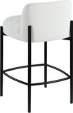 Burton Stool Set of 2 - Stylish Chenille Fabric Bar Seating with Durable Metal Frame for Modern Homes
