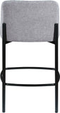 Burton Stool Set of 2 - Stylish Chenille Fabric Bar Seating with Durable Metal Frame for Modern Homes