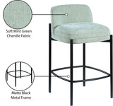 Burton Stool Set of 2 - Stylish Chenille Fabric Bar Seating with Durable Metal Frame for Modern Homes