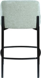 Burton Stool Set of 2 - Stylish Chenille Fabric Bar Seating with Durable Metal Frame for Modern Homes