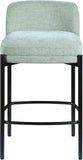 Burton Stool Set of 2 - Stylish Chenille Fabric Bar Seating with Durable Metal Frame for Modern Homes