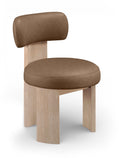 Atelier - Vegan Leather Upholstered Dining Chair (Set of 2) - Painted Natural Frame