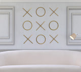 XOXO Stunning Stainless Steel Wall Decor - Chic Contemporary Design for Unique Home Accents