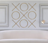 XOXO Stunning Stainless Steel Wall Decor - Chic Contemporary Design for Unique Home Accents