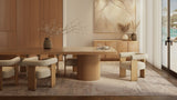 Belinda 96" - 144" Solid Wood And Oak Veneer Extendable Dining Table