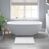 100% Cotton Tufted 3000 Gsm Reversible Bath Rug, White