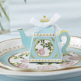 Blue Teapot Favor Box Set of 24 for Tea Parties