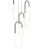 LED Five Clips Chandelier // Chrome