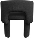 Emmet Contemporary Dining Chair - Luxe Boucle Upholstered Accent Chair with Steel Frame Support