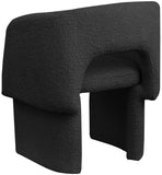 Emmet Contemporary Dining Chair - Luxe Boucle Upholstered Accent Chair with Steel Frame Support