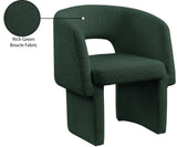 Emmet Contemporary Dining Chair - Luxe Boucle Upholstered Accent Chair with Steel Frame Support