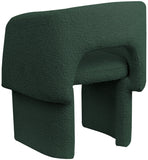 Emmet Contemporary Dining Chair - Luxe Boucle Upholstered Accent Chair with Steel Frame Support