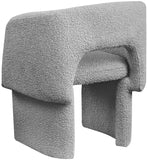 Emmet Contemporary Dining Chair - Luxe Boucle Upholstered Accent Chair with Steel Frame Support