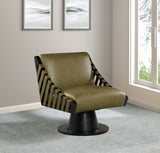 Millwin Vegan Leather Upholstered Swivel Accent Chair