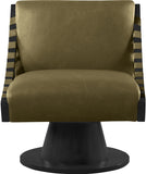 Millwin Vegan Leather Upholstered Swivel Accent Chair