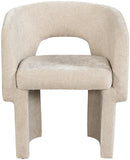 Emmet Contemporary Dining Chair - Luxe Boucle Upholstered Accent Chair with Steel Frame Support