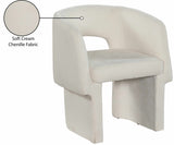 Emmet Contemporary Dining Chair - Luxe Boucle Upholstered Accent Chair with Steel Frame Support