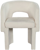 Emmet Contemporary Dining Chair - Luxe Boucle Upholstered Accent Chair with Steel Frame Support